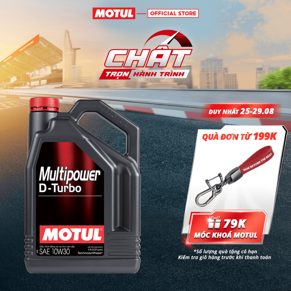 Dầu nhớt xe ô tô máy dầu multipower d-turbo 10w30 6l