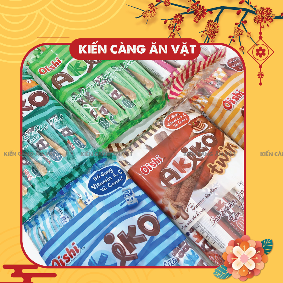 Bánh snack que có nhân Oishi Akiko các vị gói 140g