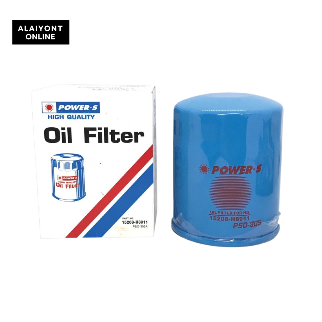กรองเครื่อง, ไส้ กรอง น้ำมันเครื่อง, ไส้กรองน้ำมันเครื่อง นิสสัน ซันนี่ Nissan SUNNY FX,B13 (15208-H8911) (Power-S PSO-305) ราคา 112 บาท*ส่งฟรี
