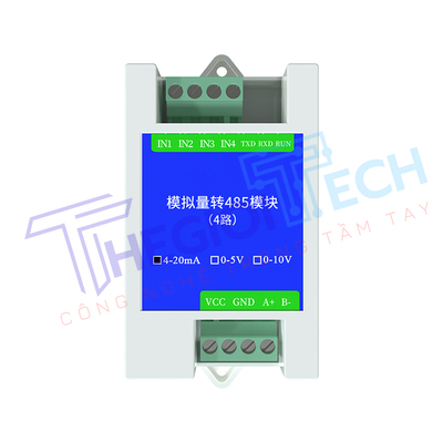 Module Chuyển Đổi Tín Hiệu Analog Sang RS-485 (4 Kênh) ZTSIOT – Tích Hợp 4 Kênh Relay, Hỗ Trợ Modbus RTU, Thiết Bị Thu Thập & Điều Khiển Công Nghiệp