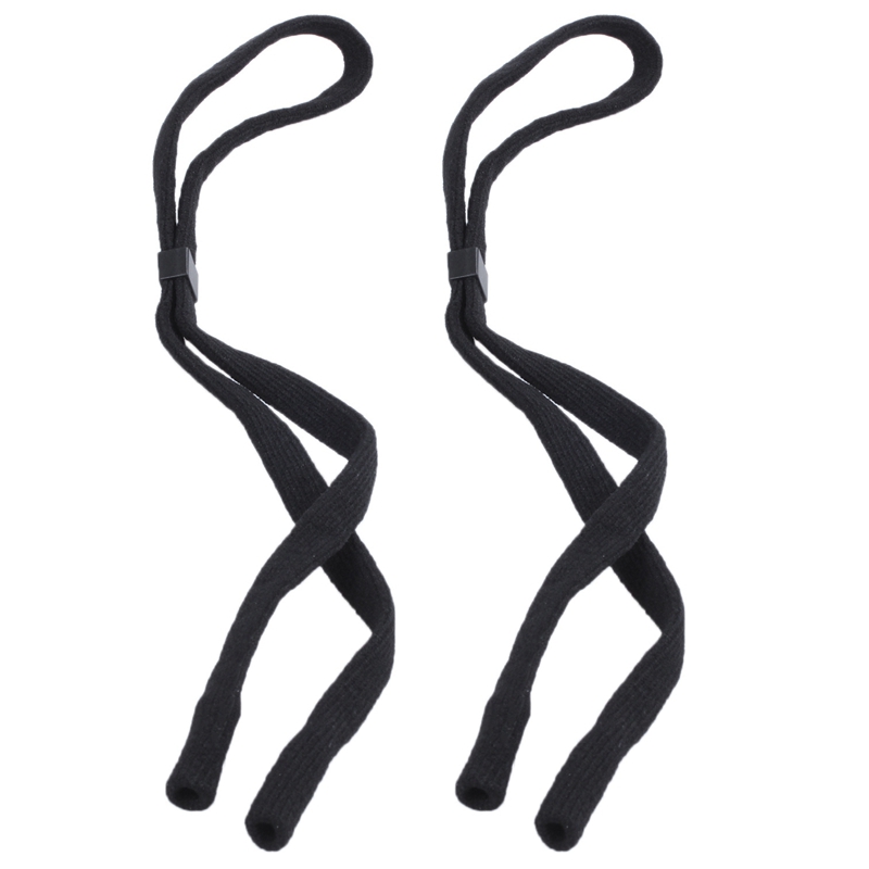 (MTIP) 2X Sport Sunglass Neck Strap Eyeglass Cord Lanyard Holder Black