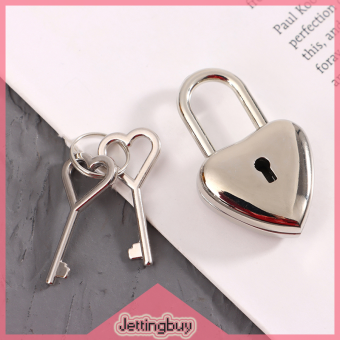 Flash Sale 1 Bộ ổ khóa hình trái tim ổ khóa kim loại hành lý mini có khóa để đi du lịch Hộp trang sức đám cưới Vali đựng sách nhật ký