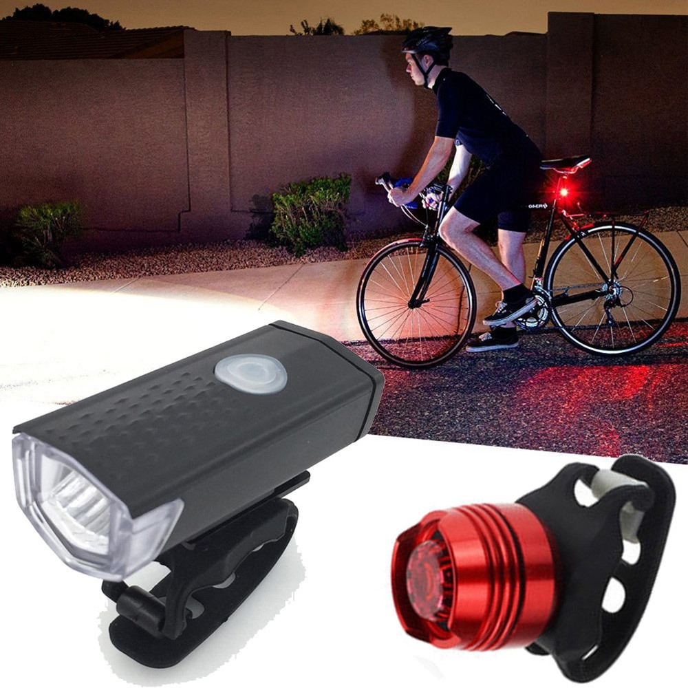 Siêu sáng đèn led usb xe đạp đèn xe đạp đèn pha sạc & bộ đèn hậu