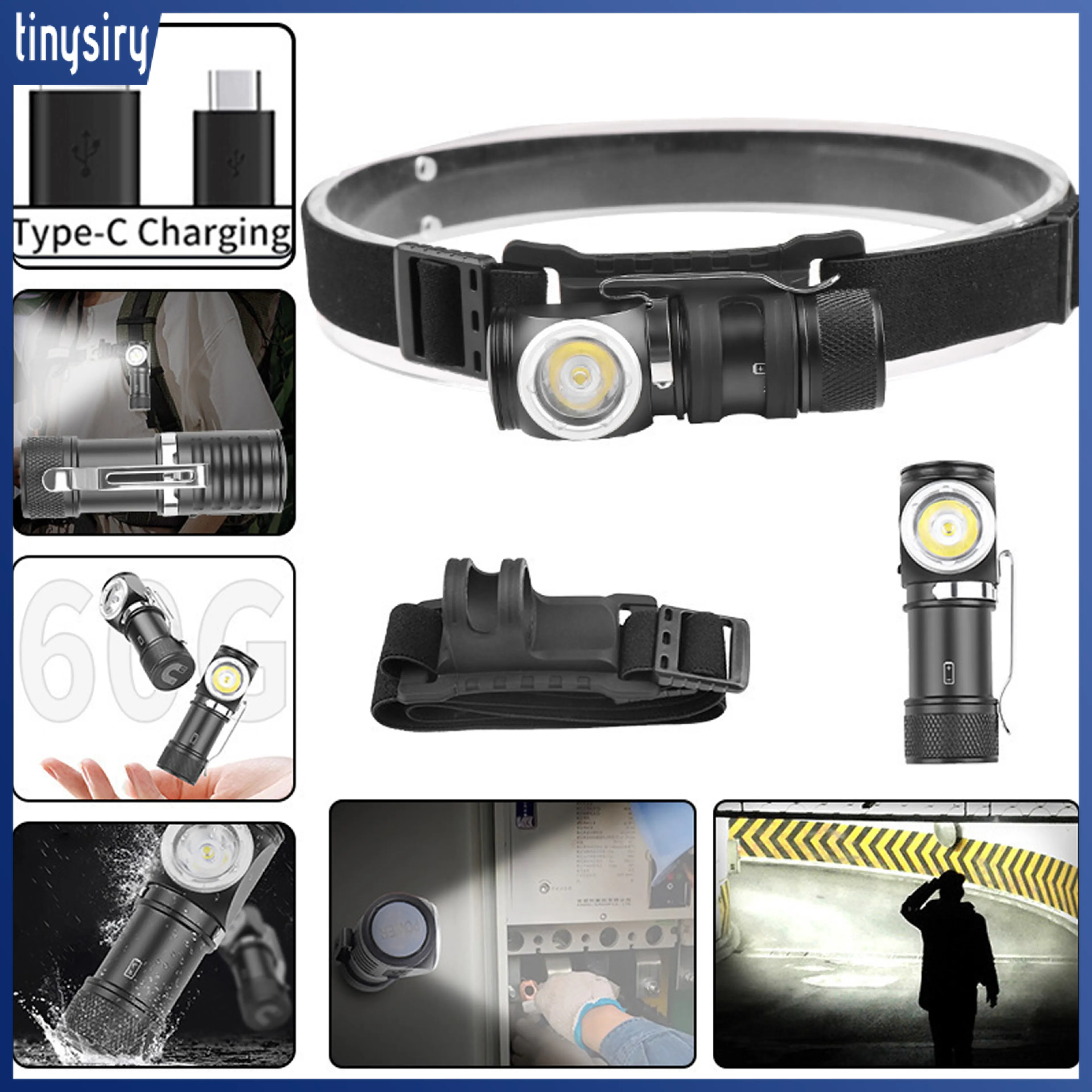 Super Bright LED Headlamp Rechargeable Waterproof