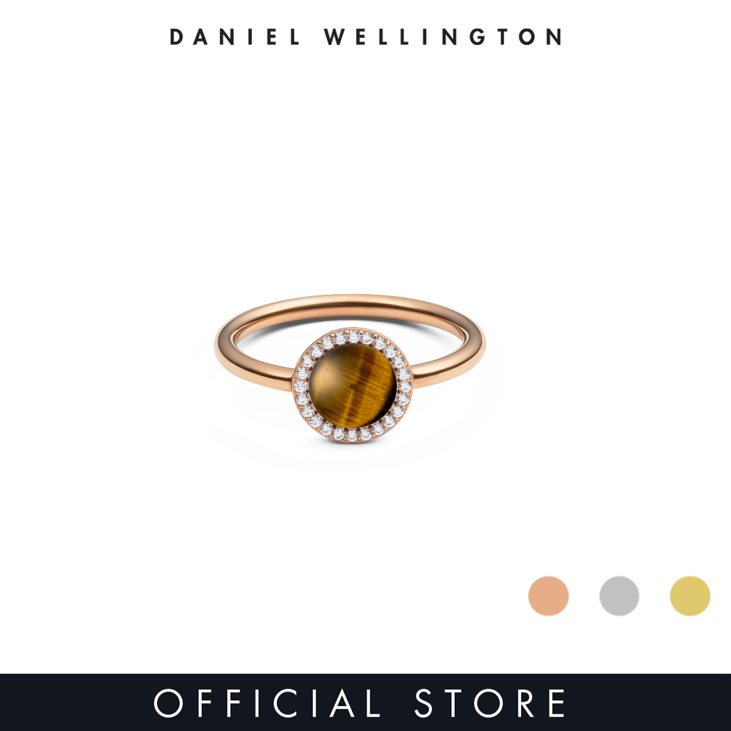 Daniel Wellington Audrey Ring Tiger Eye - Semi-Precious Stones Rose gold / Silver / Gold - Unisex Ring for women and men stainless steel Ring DW Official Authentic Original - แหวน ผู้หญิง ผู้ชาย ราคา 3,039 บาท*ส่งฟรี