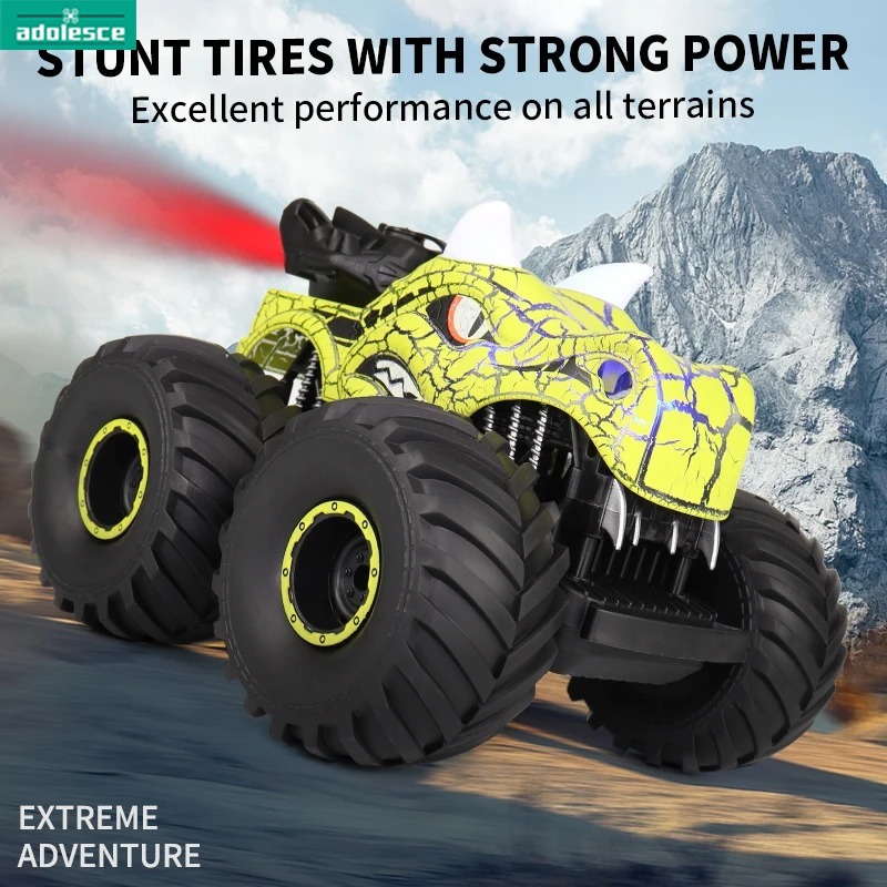 adolesce Remote Control Car For Kids Dinosaur Spray Toy 2.4G 6CH Off-road Vehicle With Lights Sound Car Toy Model Gifts For Boys Girls ราคา 692 บาท*ส่งฟรี
