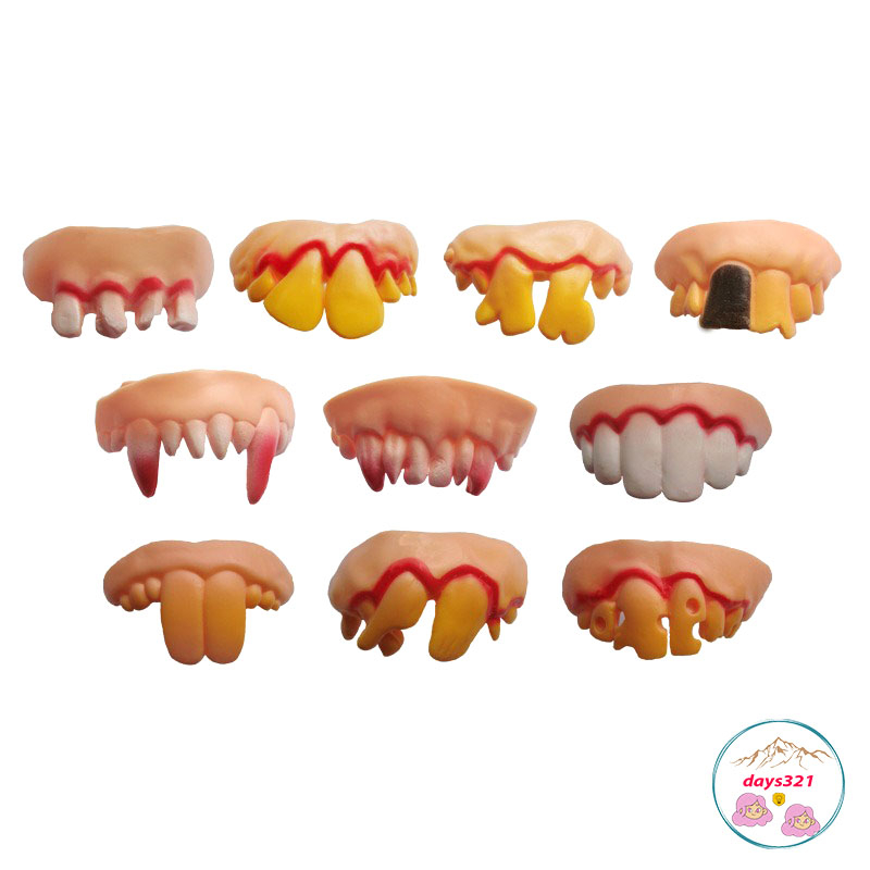 Hàm Răng Giả Mềm Hóa Trang Halloween răng nanh giả răng vẩu - MSP183598