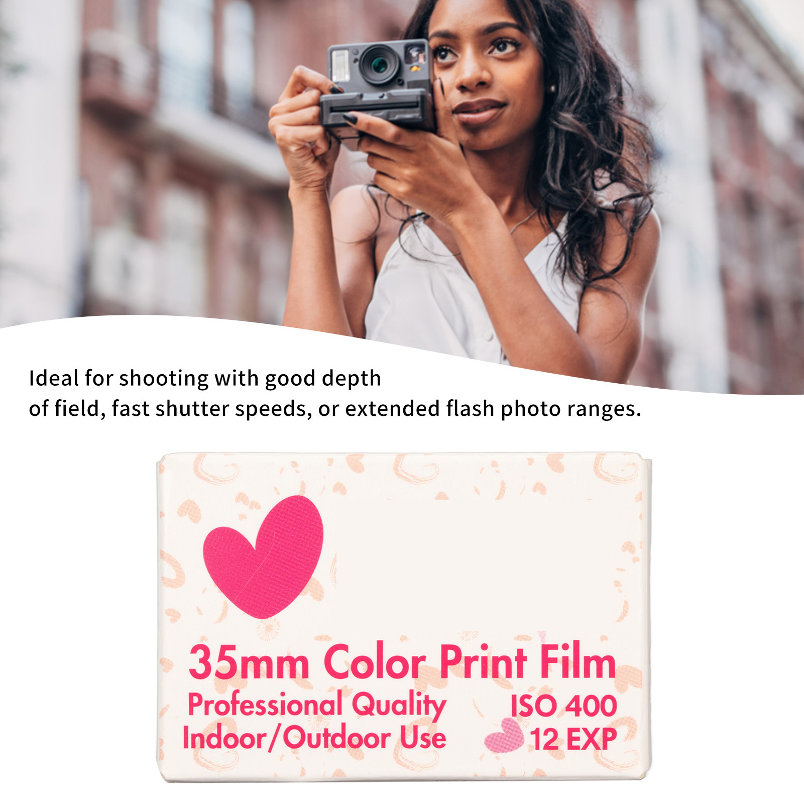 Phim màu 35mm Độ phơi sáng rộng vĩ độ ISO 400 độ phân giải cao màu máy ảnh HD phim âm bản Độ tương phản trung bình cho 135 máy ảnh (12 độ phơi sáng)
