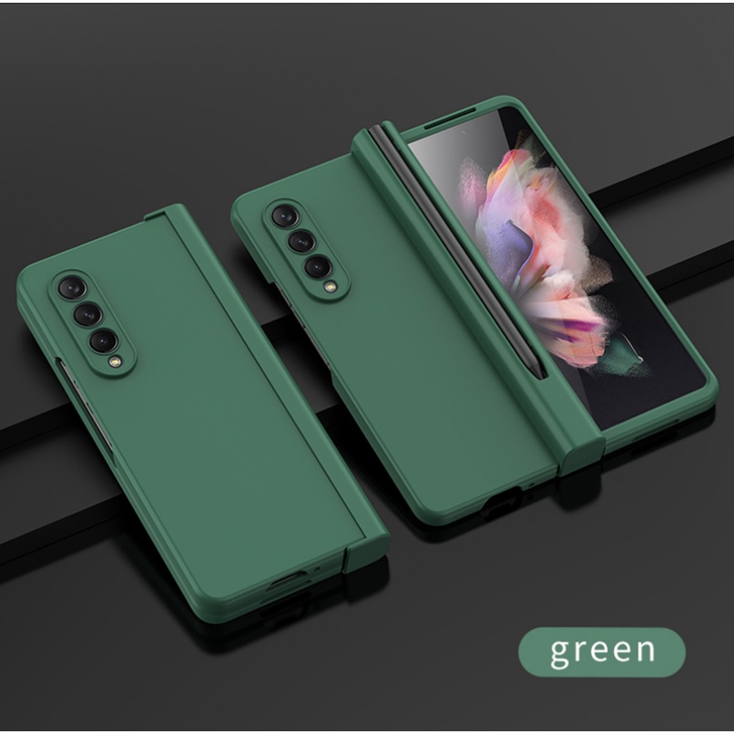 Phone Case For Samsung Galaxy Z Fold 5 4 3 5G With S Pen Slot Holder Hinge Plastic Cover With Front Screen Glass - Image 4