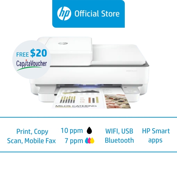 HP ENVY Pro 6420 All-in-One Wireless Color Inkjet Printer / Print, Copy, Scan, Mobile Fax / ADF / Duplex / Two-Sided Printing / One Year Warranty (FREE SGD 20 E-Capita) Singapore