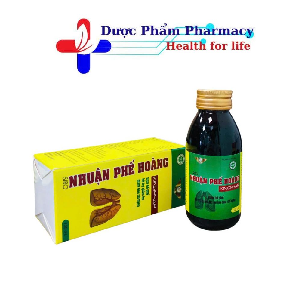 Siro Bổ Phế Nhuận Phế Hoàng Kingphar - Hỗ Trợ Giảm Đau Rát Họng Do Lâu Ngày - Lọ 125ml
