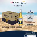 Thùng 24 Chai Bia Corona Extra Nhập Khẩu (300ml/chai)