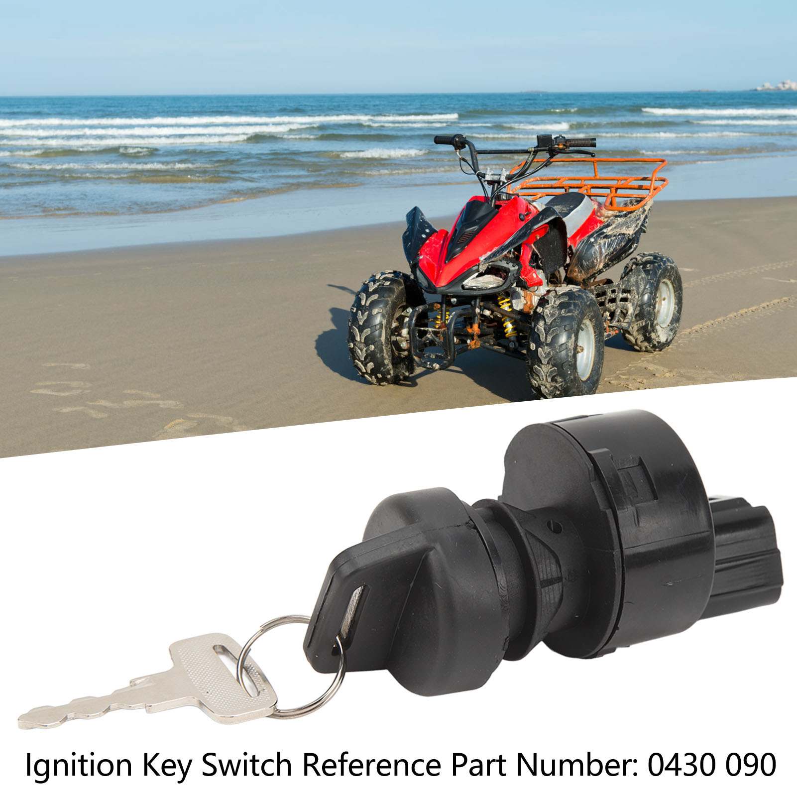Công tắc phím đánh lửa Ứng dụng rộng rãi ATV Starter Cài đặt dễ dàng 0430 090 Nâng cao hiệu quả Công tắc phím đánh lửa Thay thế ABS bằng 1 chìa khóa cho 500TRV 2012