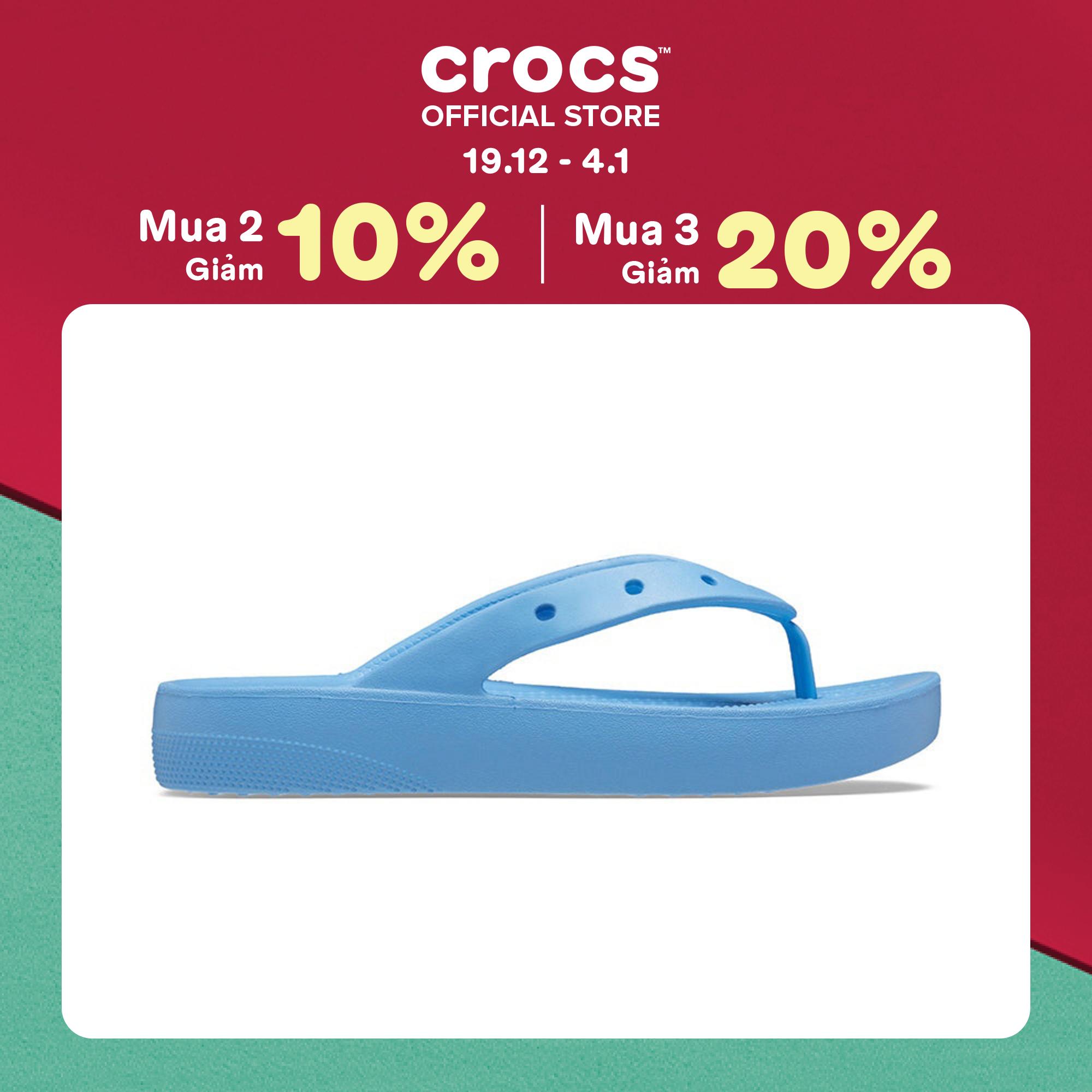  Dép Xỏ Ngón Nữ Crocs Platform Classic - Oxygen 