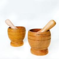 Set Lumpang/Lumbung kayu asli - Tumbukan bumbu props IMPODIO