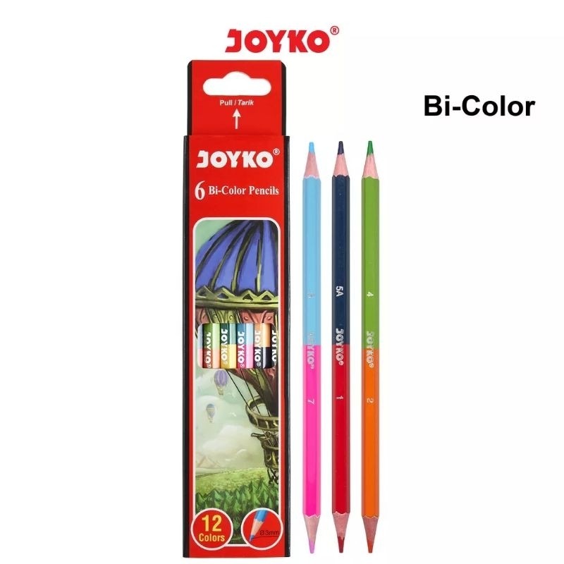 Joyko Bi-Color Pencils Duo Color / Pensil Warna 2sisi /Bolak-Balik Warna JOYKO