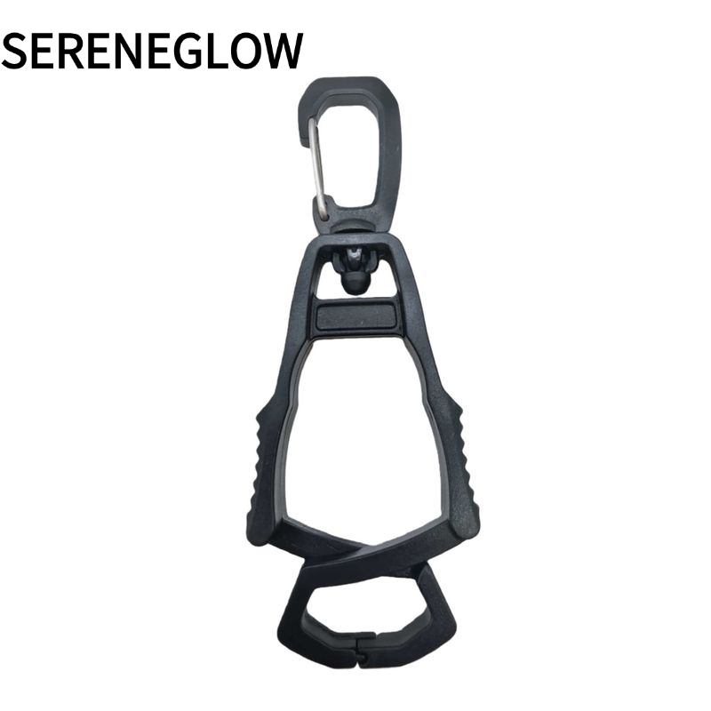 SERENEGLOW Outdoor Multi-Functional Glove Clip with Carabiner Hook for Secure Storage ราคา 20 บาท*ส่งฟรี