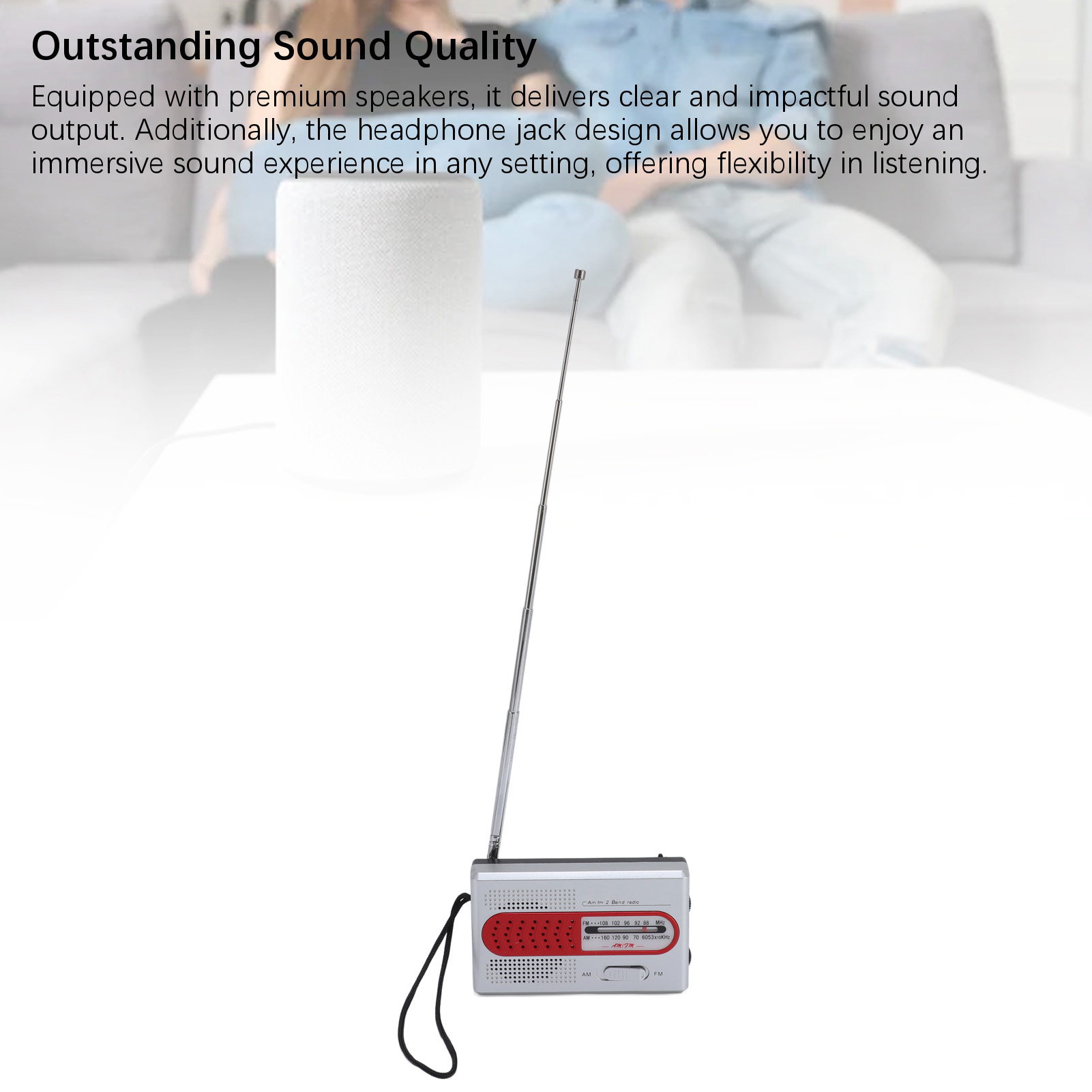 Vô tuyến AM FM di động hoạt động bằng pin đài phát thanh di động cho du lịch