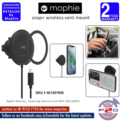Mophie Snap+ Wireless Vent Mount, SKU 401307636
