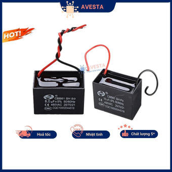 Tụ quạt 1uF-8uF dây SENJU CBB61 loại tốt Avesta