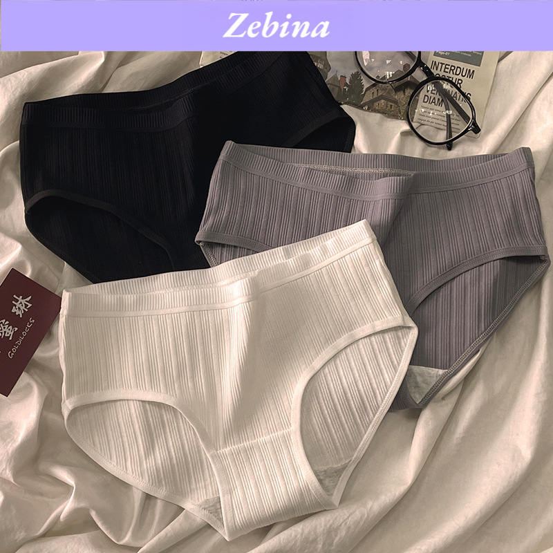 Zebina quần sịp cotton nữ phong cách Nhật Bản đơn giản thoáng khí Eo Gió kích thước lớn nữ sinh viên thoải mái