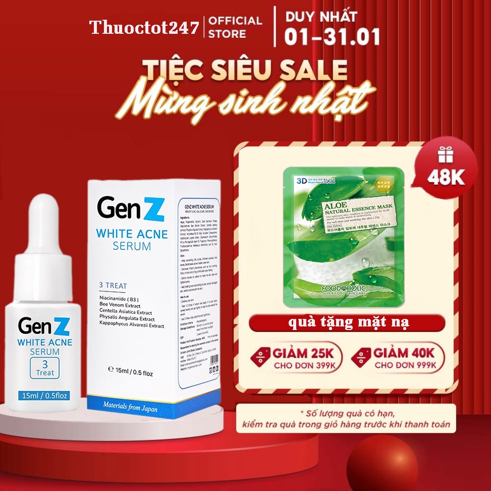 Serum Giảm Mụn Oriskin GenZ White Acne Serum