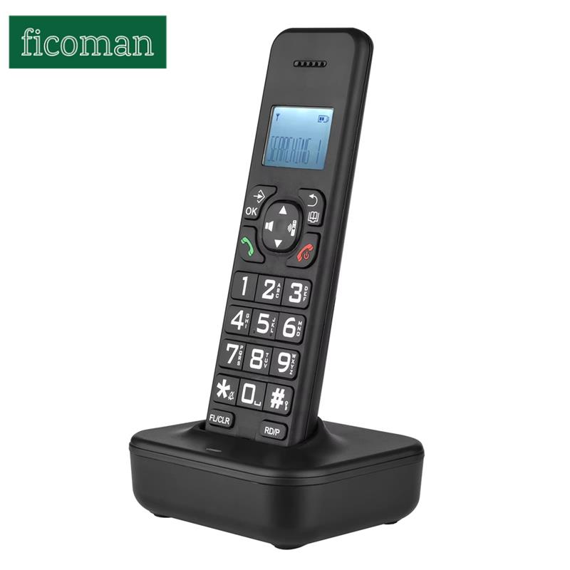 โทรศัพท์มือถือและแท็บเล็ต Ficoman D1102B โทรศัพท์ไร้สาย Caller ID/รอสาย 1.6 นิ้ว LCD Backlight 3 บรรทัดจอแสดงผล 16 ภาษา US PLUG