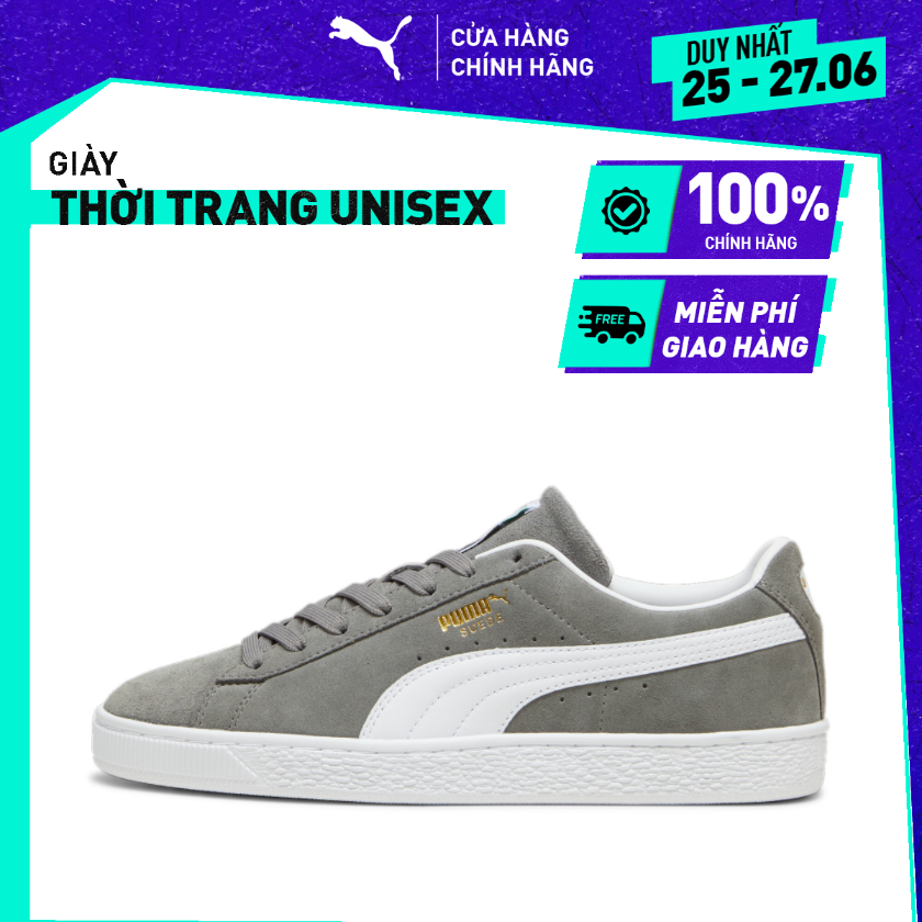 Giày Thời Trang PUMA Unisex Suede Classic Màu Xám