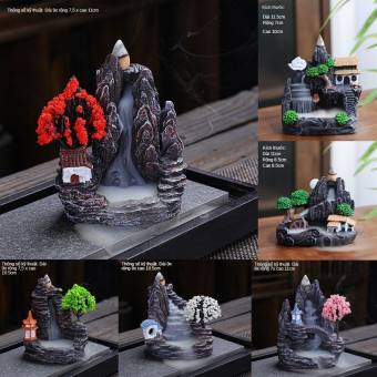 Thác Khói Chảy Ngược Đá Nhìn Tự Nhiên - Thác Nụ Trầm &  Thác Khói Gốm Sứ, Lư Tỏa Hương - Lư Xông Trầm