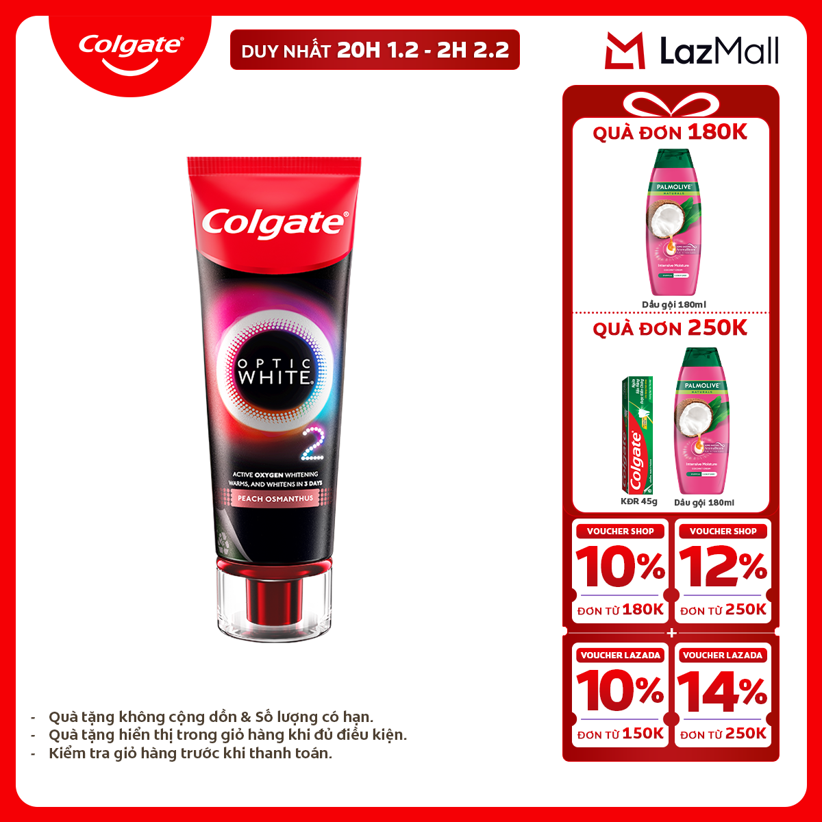 [Chỉ 20H 1.2 - 2H 2.2_X2 Voucher giảm 26%] Kem Đánh Răng Colgate trắng răng đột phá CHỈ TRONG 3 NGÀY