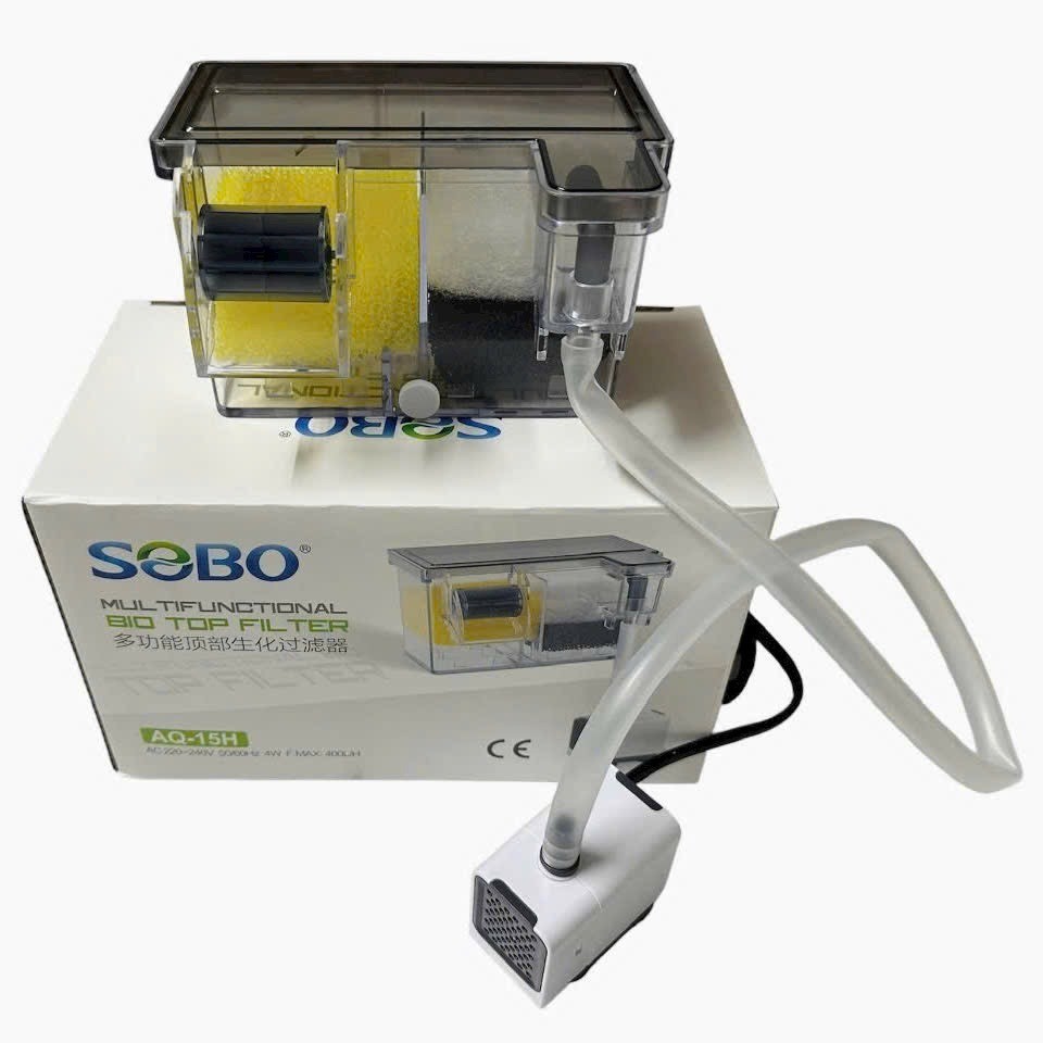 Lọc Tràn Trên Kèm Bơm Tặng Vật Liệu Lọc Sobo AQ-15H AQ16H AQ17H AQ18H - Lọc Nước Cho Hồ Cá - 5