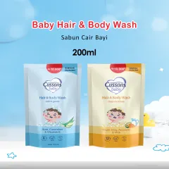 Cussons Baby Hair Body Wash Mild Gentle Refil 200ml - Sabun Mandi Bayi - Kids Baby Shop