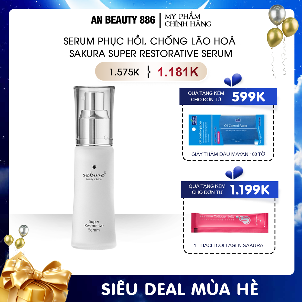 Serum phục hồi da chống lão hóa Sakura Super Restorative Serum 30ml