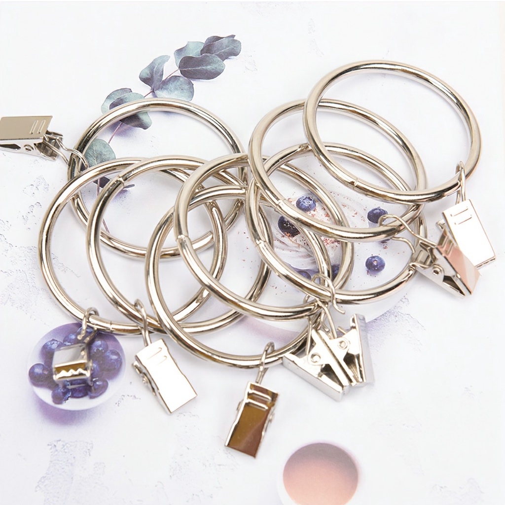 Bộ 10 Kẹp treo rèm mini - Kẹp treo tranh , treo rèm , treo vải... -Aeneas Shop