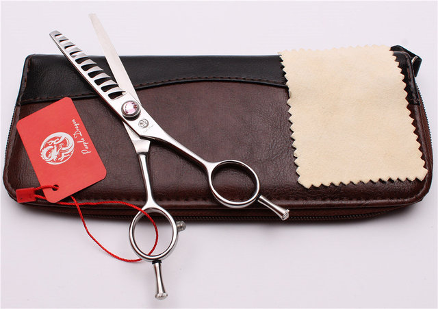 【Fast and Reliable Shipping】 6 17.5cm Jp 440c Purple Dragon Human Hair Scissors Hairdressing Thinning Shears 10 Teeth 40% Thinning Rate Styling Tools Z2006 - 3