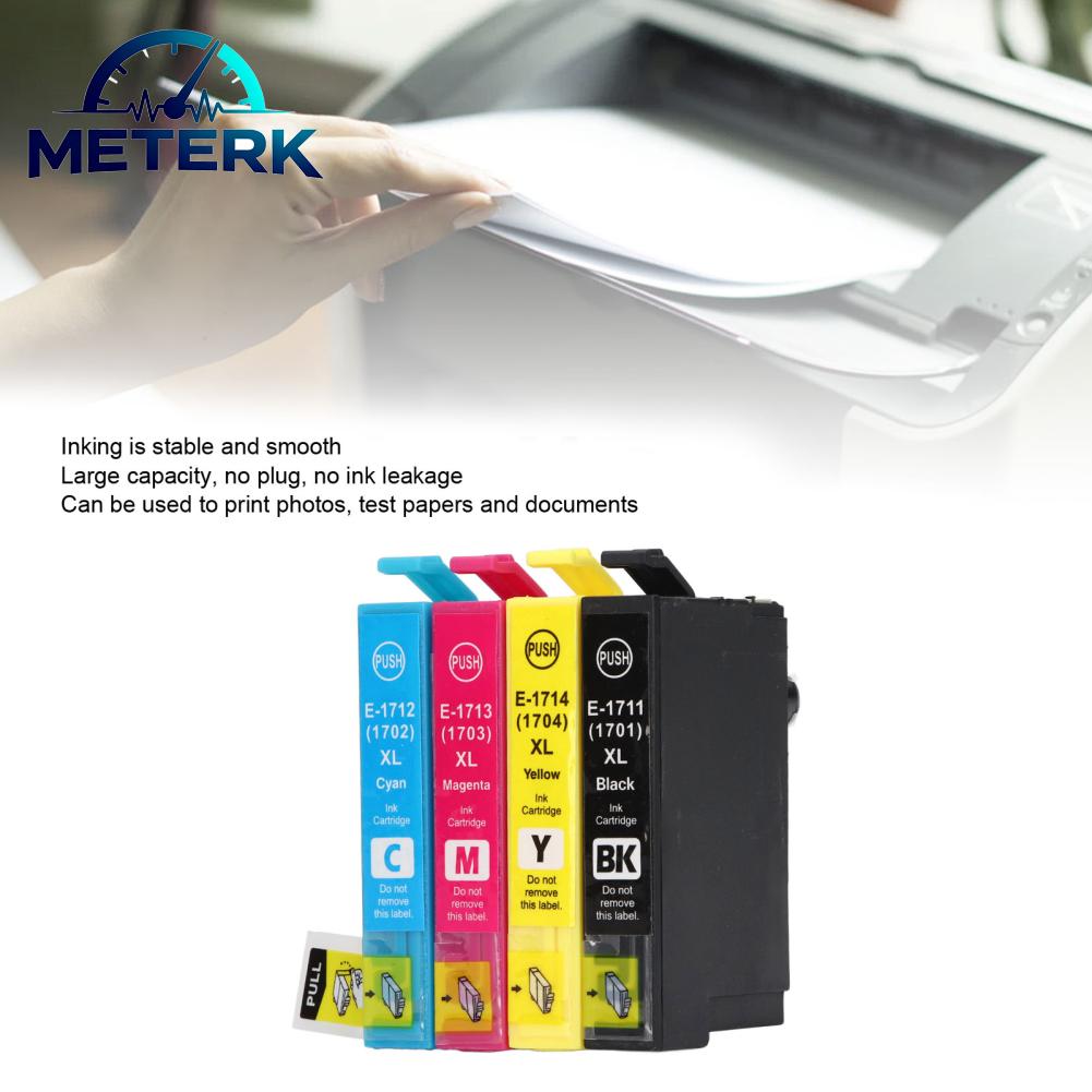Meterk Printer Ink Cartridge ABS Cartridge Combo Pack Clear Printing 4PCS for School ราคา 189 บาท*ส่งฟรี