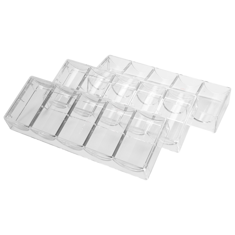 【Latest model】 10pcs professional acrylic poker chips 100 chip trays (without cover) ราคา 873 บาท*ส่งฟรี