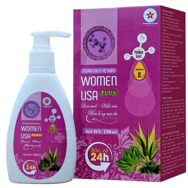 Dung dịch vệ sinh phụ nữ women usa plus - ngăn ngừa viêm nhiễm bệnh phụ khoa, nấm ngứa vùng kín