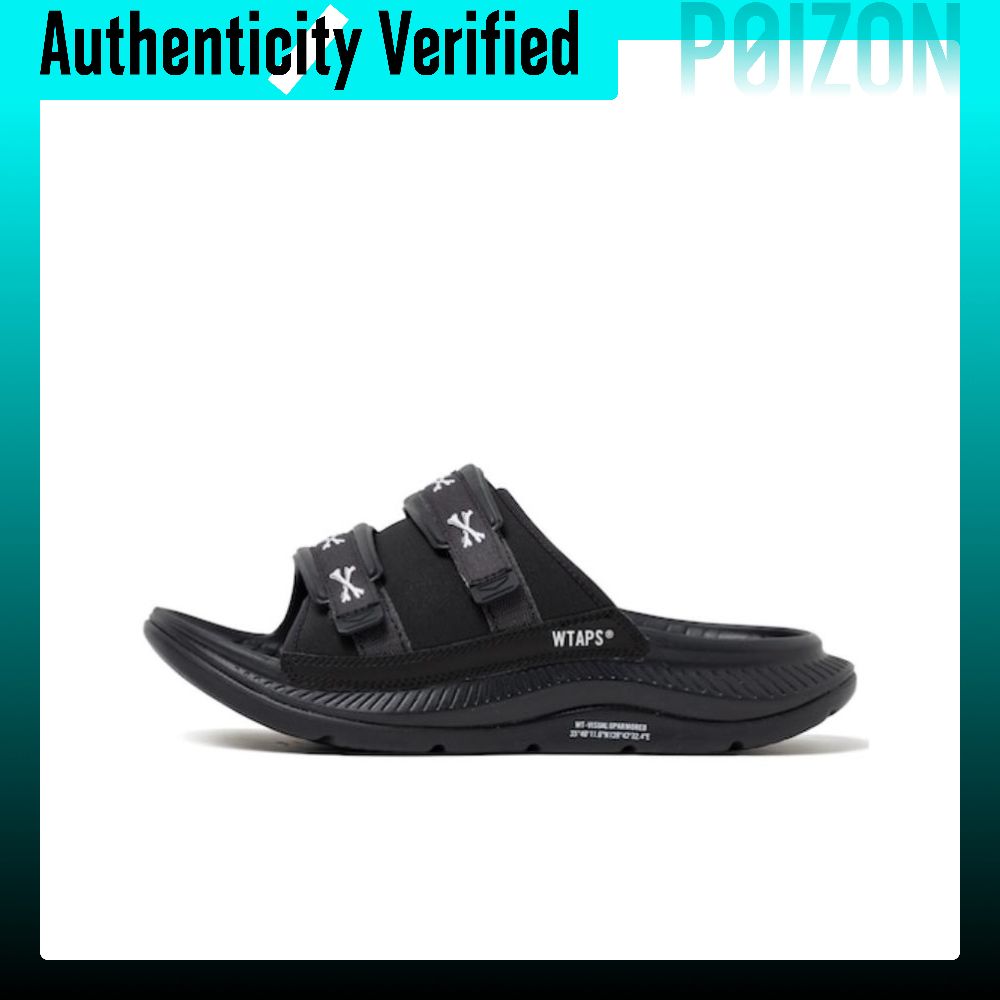 รองเท้าแตะผู้ชาย HOKA ONE x WTAPS ORA Luxe Slide Unisex สีดำสีขาว 1155398-JLC