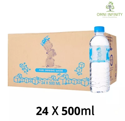 KORI PURE Drinking Water 500ml Carton sale (24 bottles per carton)