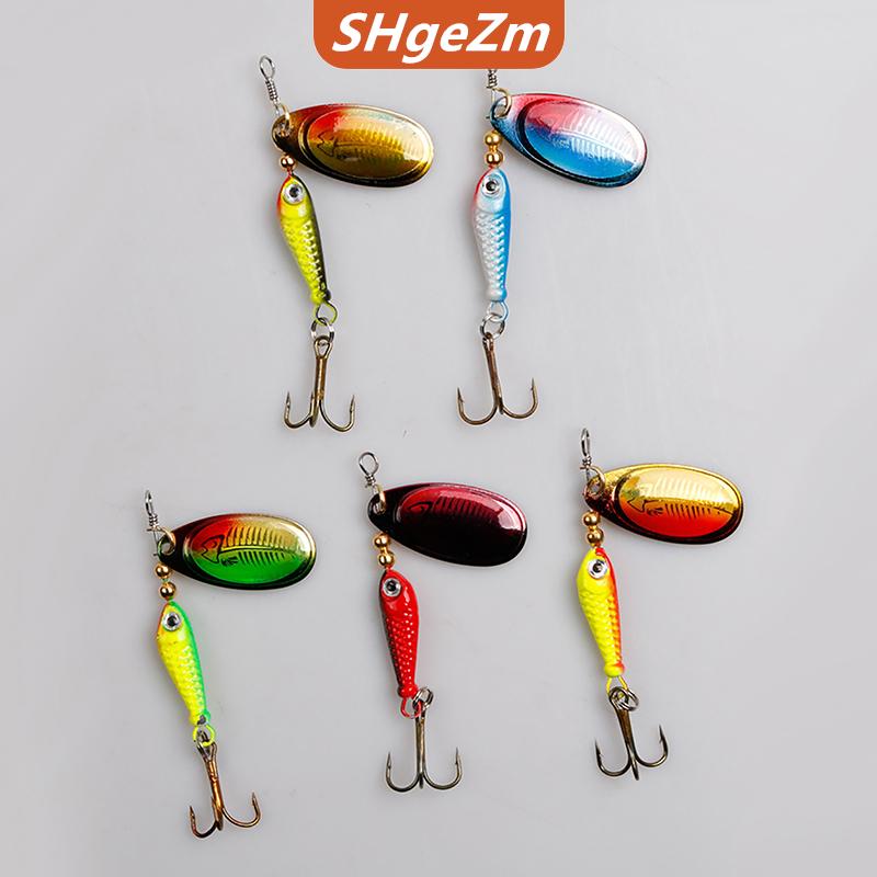 [COD] SHgeZm Mồi câu cá con quay 9g Mồi Câu bằng kim loại lưỡi câu lưỡi câu cá nhân tạo Mồi Câu Cá chép
