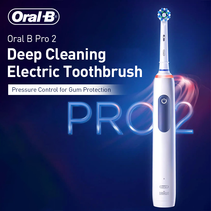 Pro2 2-in-1 Set Blue&Pink Electric Toothbrush 2 Handles 6 Brush Heads 1 Charger ราคา 3,213 บาท*ส่งฟรี