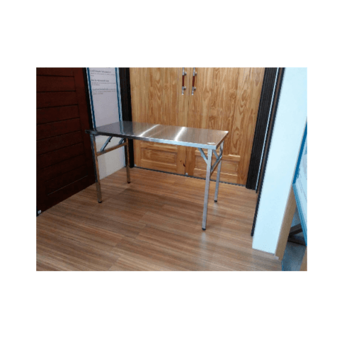 Global House SANE โต๊ะพับอเนกประสงค์สเตนเลส รุ่น PQS-A002 ขนาด 75x60x120ซม. สีเงืน รับประกันของเเท้! ราคา 2,628 บาท*ส่งฟรี
