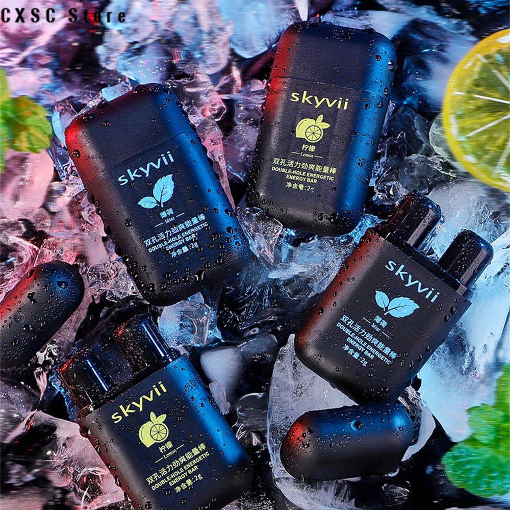 Skyvii Double Hole Inhaler 4pcs Vitality Essential Oil Energy Bar Moisturize Relieve Nasal CoRui Best Seller Free Shipping New Arrival Para sa Mas Malusog na Paghinga at Enerhiya Presyo 460 Piso*Libreng Shipping