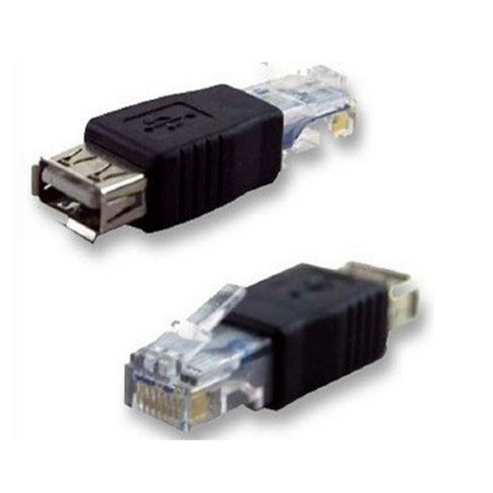 BNU0349 LAN 2 cái Công cụ chuyển đổi thiết bị đầu cuối mạng Cáp Đầu pha lê Bộ điều hợp Sata Đầu nối USB Female đến RJ45 Male Bộ chuyển đổi Bộ chuyển đổi máy tính xách tay Đầu nối Ethernet