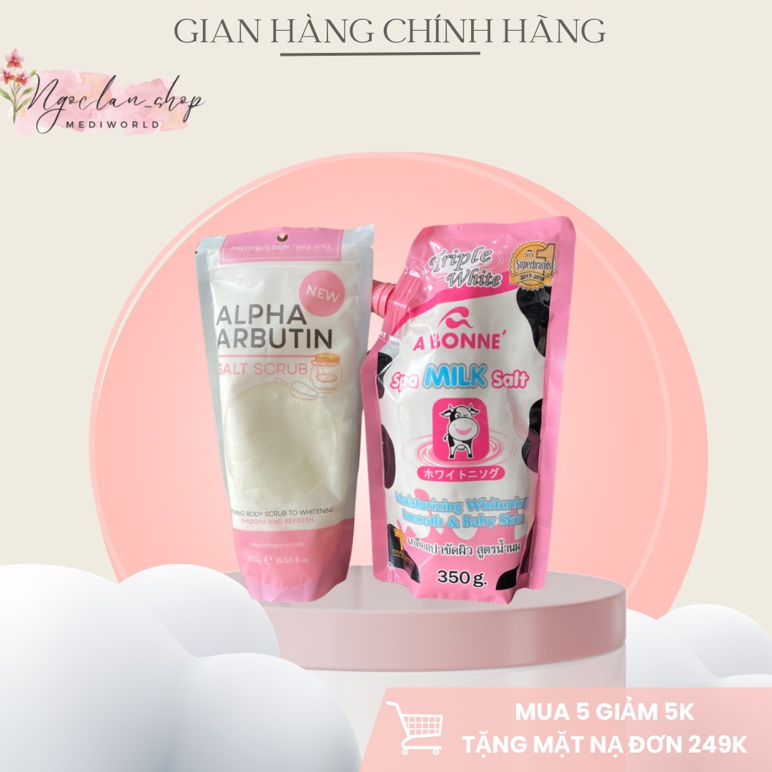 Muối tắm trắng Thái Lan vị sữa bò A Bonne Spa Milk Salt, - LYO