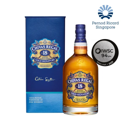 Chivas Regal 18 Years Gold Signature Blended Scotch Whisky With Gift Box, 1 Litre