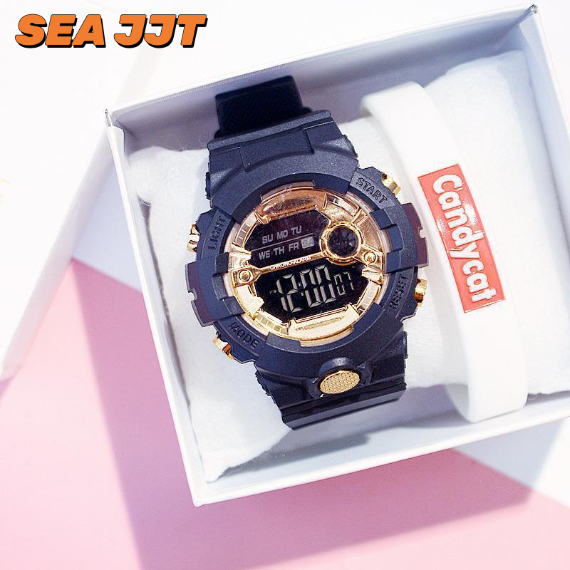 SEA JJT Fashionable Digital Sport Watch with Night Light and Waterproof Design for Students and Teens ราคา 37 บาท*ส่งฟรี