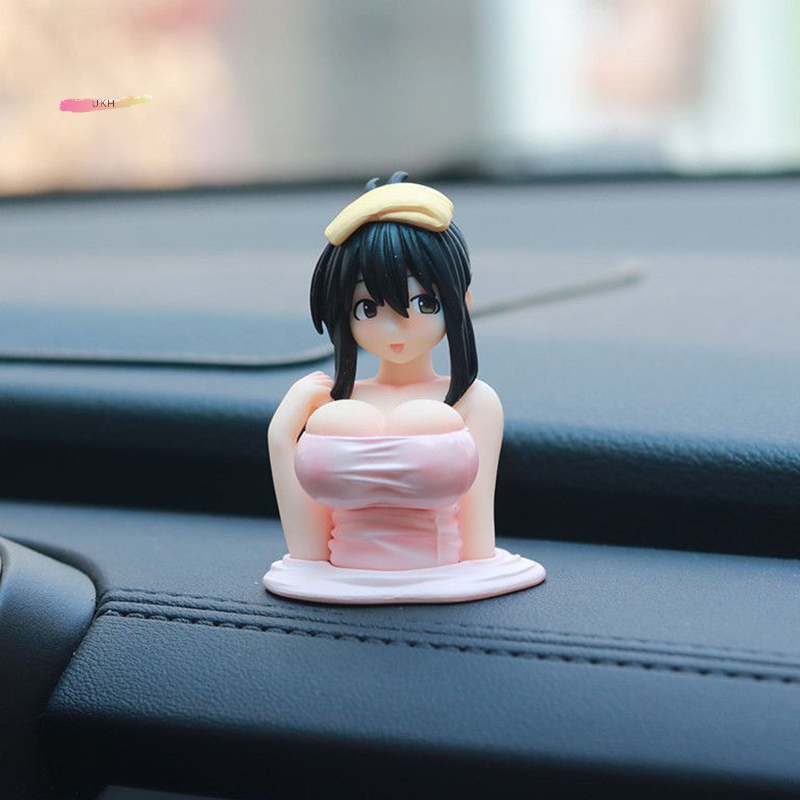 UKH Búp bê trang trí để bàn xe hơi Anime 5.5cm mô hình kanako Lắc ngực quà
