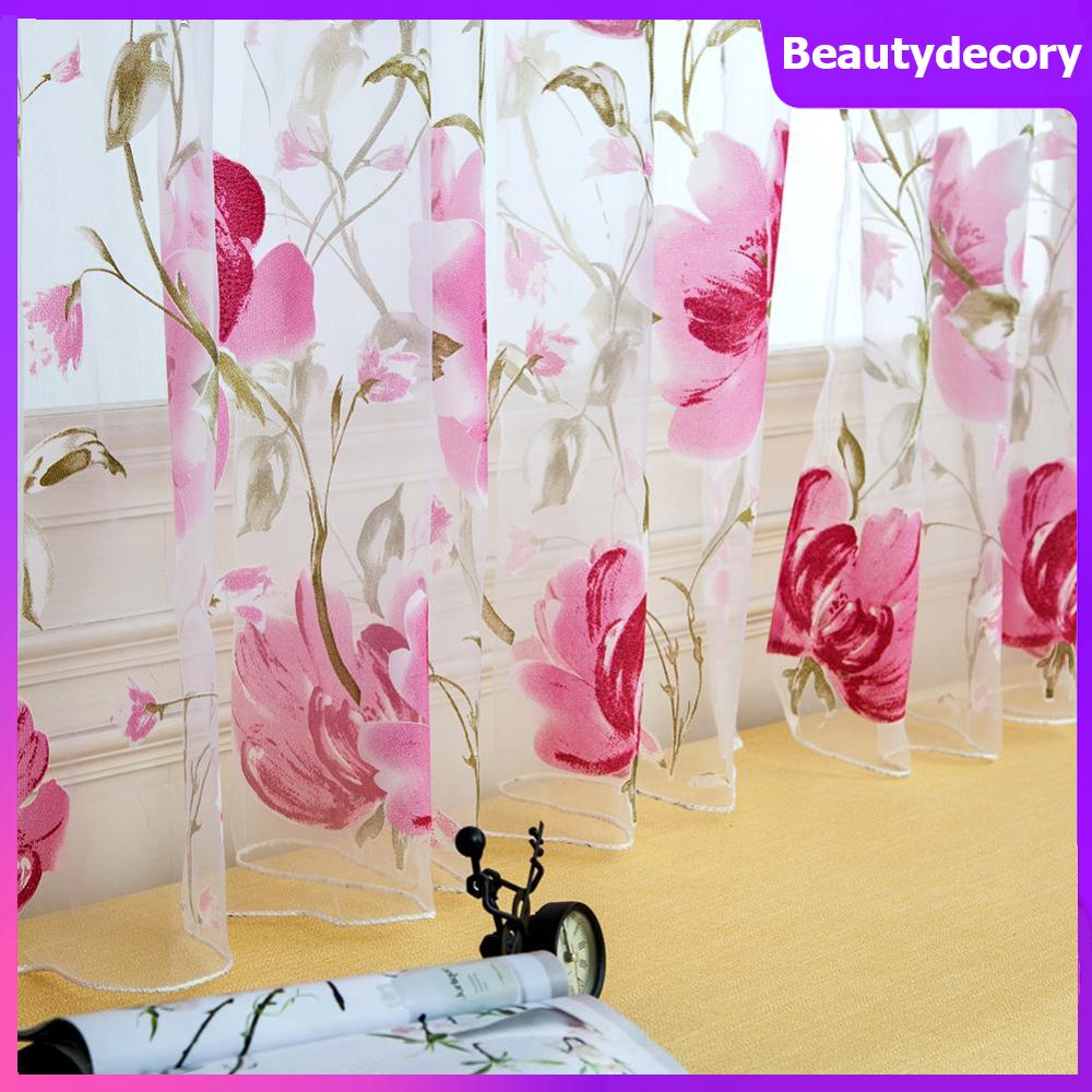 เลือกซื้อ ผ้าม่าน 【New Arrival】 Black Flower Tulle Shower Curtain for Bedroom Privacy and Elegant Bathroom Look ราคาพิเศษ มีเก็บเงินปลายทาง